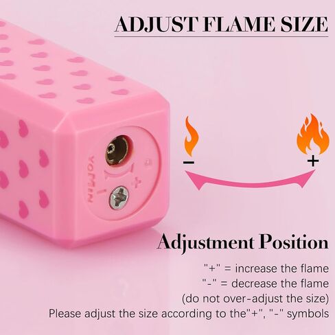 Cute Lipstick Lighter - Refillable Adjustable Soft Flame Butane Lighter, Pocket Lighter Delicate Gift for Women, Girls on Birthday, Anniversary, Parties (2Pcs Without Butane) in Saudi Arabia