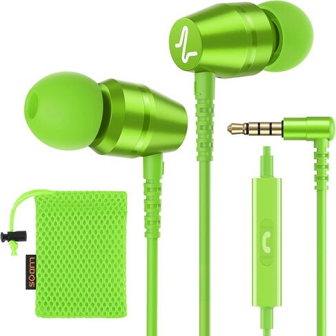 LUDOS OMNITONE Wired Earbuds in-Ear Headphones, 5 Year Warranty, Earphones with Microphone, 3.5 mm Jack Corded Ear Buds, Videoconference for iPhone, Samsung, Computer, Laptop, Kids, School Students in Saudi Arabia