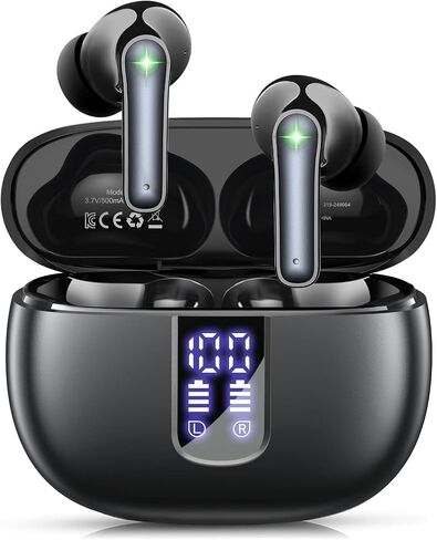 Wireless Earbuds Bluetooth 5.4 Headphones with 48H Playtime Ear Buds | Noise Cancelling Mic, LED Power Display Charging Case, IPX7 Waterproof Bass Stereo Earphones for iPhone Android Phone/Laptop in Kuwait