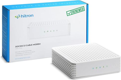 Hitron CODA DOCSIS 3.1 Modem | Certified with Comcast Xfinity, Charter Spectrum, Cox | 10x Faster Than DOCSIS 3.0 | Cable Modem with 1 Gbps Ethernet Port | Renewed in Saudi Arabia