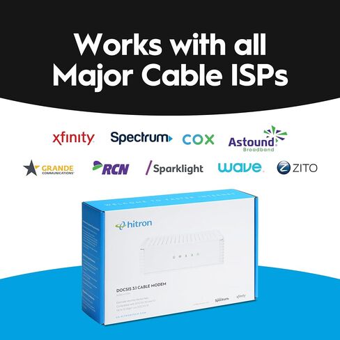 Hitron CODA DOCSIS 3.1 Modem | Certified with Comcast Xfinity, Charter Spectrum, Cox | 10x Faster Than DOCSIS 3.0 | Cable Modem with 1 Gbps Ethernet Port | Renewed in Saudi Arabia