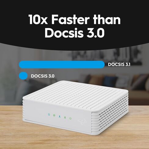 Hitron CODA DOCSIS 3.1 Modem | Certified with Comcast Xfinity, Charter Spectrum, Cox | 10x Faster Than DOCSIS 3.0 | Cable Modem with 1 Gbps Ethernet Port | Renewed in Saudi Arabia