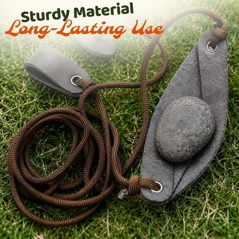 2Pcs Shepherd Sling and Rock Sling, Traditional Outdoor Throwing Tool for Dog Exercise and Skill Practice in Saudi Arabia