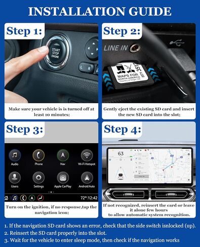 2026 GM Navigation SD Card for Cadillac Chevrolet Buick GMC 2019-2023 Vehicles, Latest GMC Navigation SD Card with Update USA/Canada/Mexico Maps, GPS SD Card Part 8571 3512 GMC Accessories in Kuwait