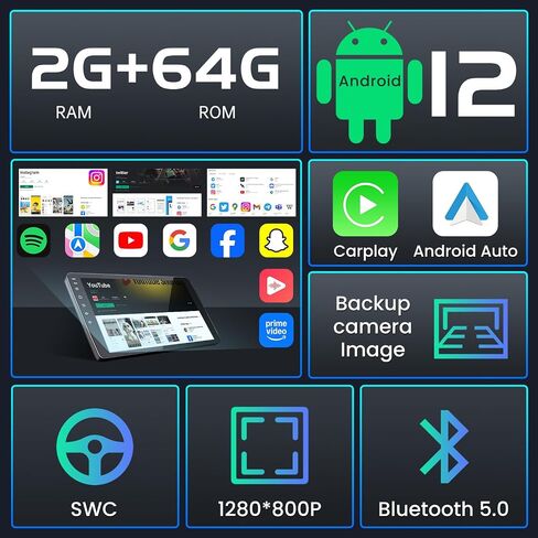4 + 64GB ROM Android 15 Car Radio for Dodge Ram 1500 2500 3500 2002-2005 | 9 Inch 1280x800 IPS Touchscreen Stereo Upgrade Wireless CarPlay Android Auto Bluetooth 5G WIFI GPS FM Backup Camera in Saudi Arabia