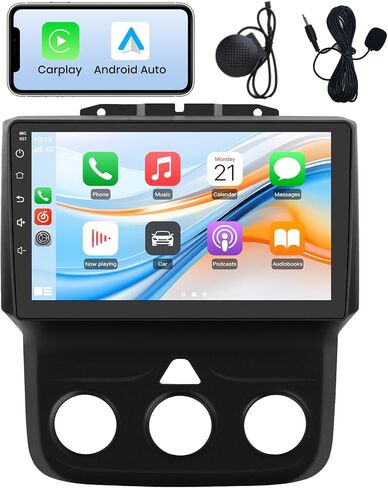 ستيريو راديو السيارة Junsun لدودج رام 1500 2500 3500 (2013-2019) Carplay | 5G WIFI 9 بوصة 1280x720P IPS HD شاشة لمس لاسلكية Carplay Andriod Auto BT 5.0 ترقية نظام تحديد المواقع SWC DSP الرؤية الخلفية AM FM دليل التيار المتناوب in Kuwait