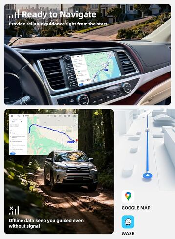 Dasaita 6GB+64GB Car Stereo for Toyota Highlander 2015-2019 | Wireless CarPlay Android Auto,1280×720 QLED 10.2" Display, Android 13, 4G LTE/5G WiFi, Plug & Play Upgrade, GPS Navigation in Saudi Arabia