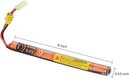 Lancer Tactical Airsoft Battery NIMH 8.4V Compatible with Most AEG M4 Airsoft- (8.4V, 1200mAh Stick Tamiya) in Saudi Arabia