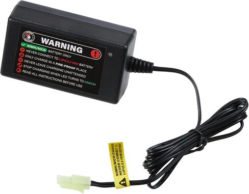 Lancer Tactical Airsoft Nimh Battery Pack with Smart Charger, 9.6v 1600 mAh Tamiya Connector Nunchuck with Compact Smart Charger for 8.4v - 9.6v NiMh Airsoft AEG Batteries in Saudi Arabia