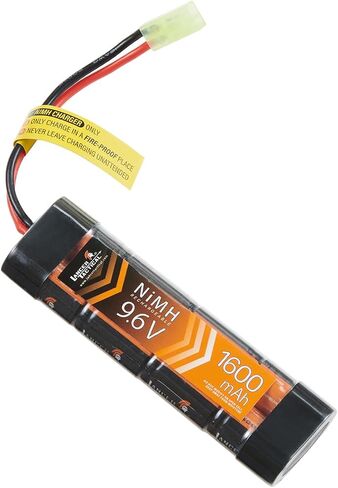 Lancer Tactical 9.6V Airsoft Battery 1600mAh NiMH Flat Battery Pack w/Mini Tamiya Connector for Airsoft MP5, Scar, M249, M240B, M60, G36, M14, RPK, PKM in Saudi Arabia