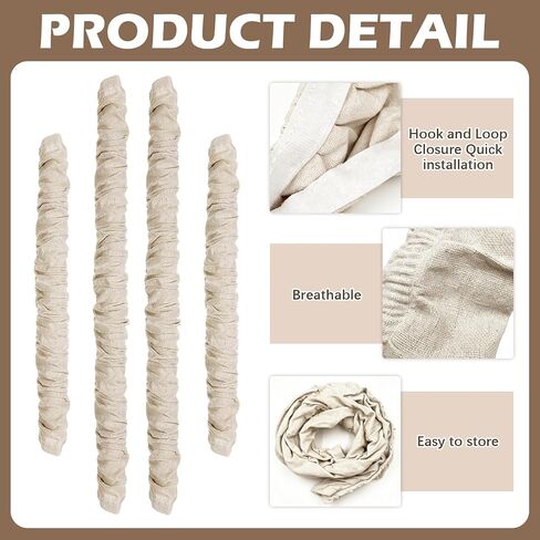 6Pcs Fabric Cord Cover 6 Feet and 4 Feet Chandelier Chain Cover Fabric Decorative Cord Cover for Protector Wires on Floor or Wall in Saudi Arabia
