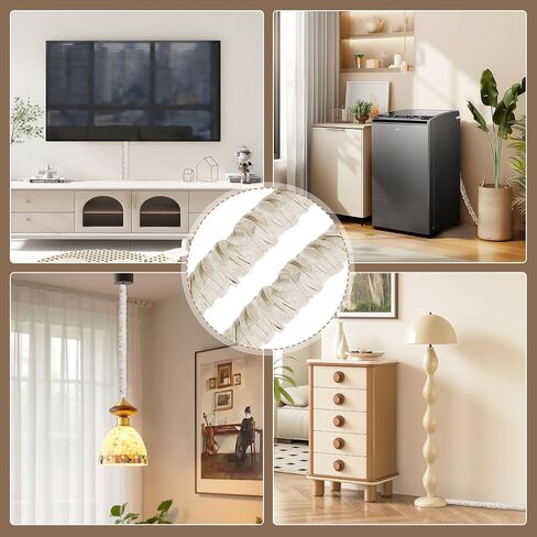 6Pcs Fabric Cord Cover 6 Feet and 4 Feet Chandelier Chain Cover Fabric Decorative Cord Cover for Protector Wires on Floor or Wall in Saudi Arabia