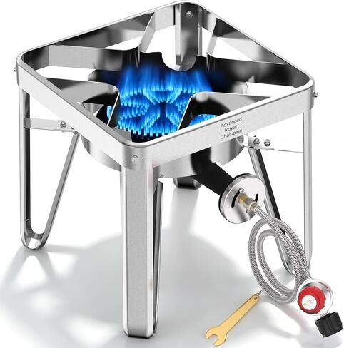 ARC Advanced Royal Champion ARC Propane Burner, 200,000 BTU Propane Stove with 0-20 PSI Regulator, Outdoor Burners for Cooking Gas Burner Gas Cooker Single Burner for Outdoor Cooking in Kuwait
