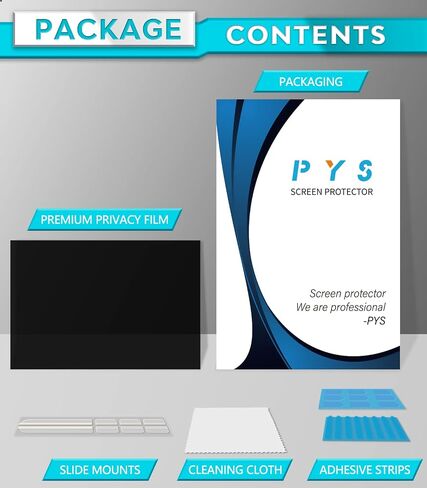 PYS Laptop Privacy Screen 16 Inch for Lenovo Dell HP - Removable 16.1" Laptop Screen Privacy Shield for 16:9 Widescreen Display - Anti Glare & Blue Light Screen Filters for Eye Protection in Saudi Arabia