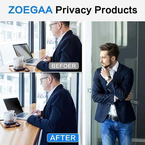 ZOEGAA 17.3 Inch Laptop Privacy Screen Filter for 16:9 Widescreen Display 15.1"x8.5" - Laptop Screen Privacy Shield and Anti Blue Light Anti Glare Screen Protector in Saudi Arabia
