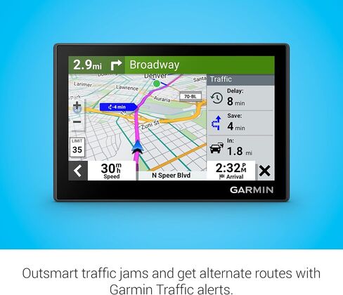 Garmin Drive™ 53 with Traffic, GPS Navigator, High-Resolution Touchscreen, Simple On-Screen Menus and Easy-to-See Map, Driver and Traffic Alerts (Renewed) in Saudi Arabia