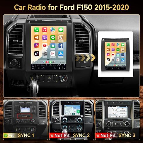 Naifay 12.1 "8 Core 4G + 64G Android 13 ستيريو سيارة لفورد F150 2015-2020 in Kuwait