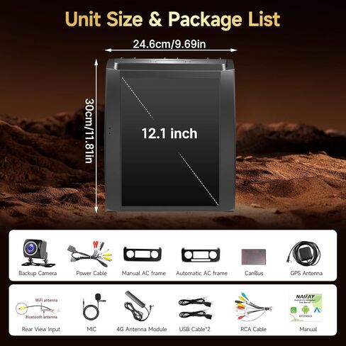 Naifay 12.1 "8 Core 4G + 64G Android 13 ستيريو سيارة لفورد F150 2015-2020 in Kuwait