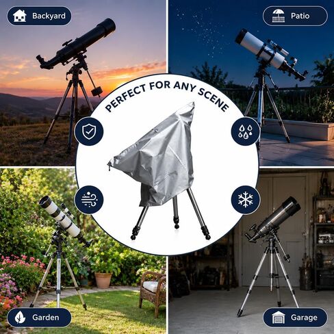 Telescope Cover for National Geographic 50/600 Telescope 2017–Present, Outdoor Telescope Dust Cover with Drawstring, Oxford Fabric Protective Case for Tripod Telescopes in Saudi Arabia