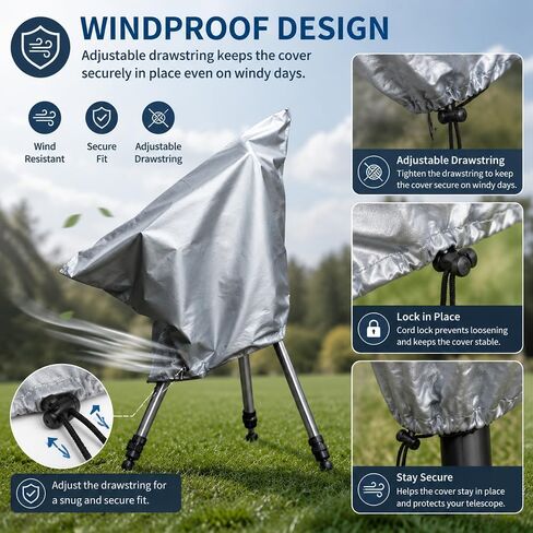 Telescope Cover for MaxUSee 70mm AZ Mount Telescope 2018–Present, Outdoor Telescope Dust Cover with Drawstring, Oxford Fabric Protective Case for Tripod Telescopes in Saudi Arabia