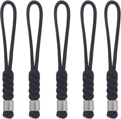 Trufas 5 Pack Small Knife Lanyards Zipper Pulls Paracord Keychains Black in Saudi Arabia