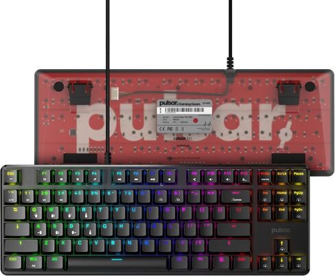 Pulsar Gaming Gears - PK011 Lunar Alloy TKL Aluminum Alloy Build Hot Swappable Mechanical Gaming Keyboard Full RGB LED Backlit USB Wired for Windows PC 87 Keys (Blue Clicky Switch) | TKL Aluminum Alloy Build Hot Swappable Mechanical Gaming Keyboard Full R in Saudi Arabia