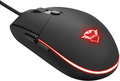 Trust Gaming Keyboard and Mouse Set GXT 838 Azor - Keyboard with QWERTY UK Layout, LED Illumination, 8 Key Anti-Ghosting, 12 Multimedia Keys, 800–3000 DPI - Black in Saudi Arabia