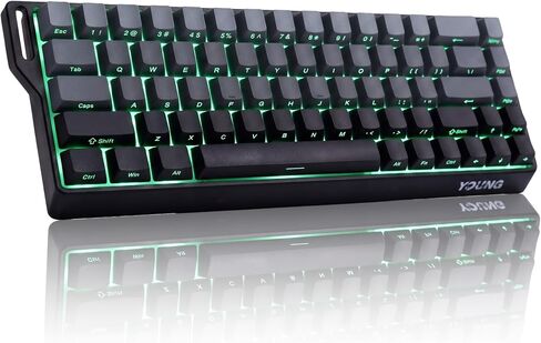 60% Wireless Mechanical Keyboard, Hot Swappable Tri-Mode 2.4GHz/Bluetooth/USB-C, RGB Backlit Gaming Keyboard with PBT Keycaps, Compatible with Windows, Mac & Android in Kuwait