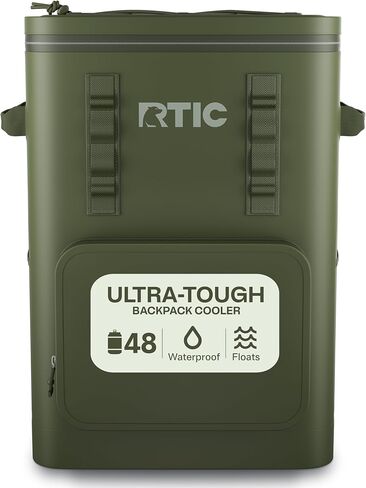 RTIC Ultra-Tough Backpack Cooler, Insulated, Waterproof, Leak Proof, Portable Floating Bag for Beverage, Drink, Lunch, Outdoor, Beach, Car, Camping, Picnic, Fishing, Boat | Insulated Cooler Bag for Ice, Lunch, Beach, Drinks, Travel, Camping, Picnic, Car a in Kuwait
