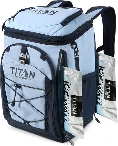 Titan Deep Freeze Ice Wall Backpack Cooler 30 Can Cooler Bag with Ice Packs in Saudi Arabia