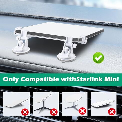 Starlink Mini Car Mount with Suction Cup for Dashboard & Windshield | Upgraded Stable Signal Bracket for Starlink Mini Satellite Internet, Compatible with Most Vehicles in Saudi Arabia