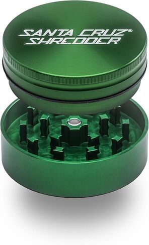 Santa Cruz Shredder Metal Herb Grinder Knurled Top for Stronger Grip 2-Piece 2.2" (Black) in Saudi Arabia