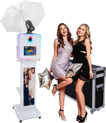 Photo Booth for iPad 10.2"-13" and for DSLR Camera, Portable Photo Booth | with 29"LCD Display and Flashlight, Portable Selfie Photo Booth Machine for Party Events (Photo Booth Machine) in Saudi Arabia