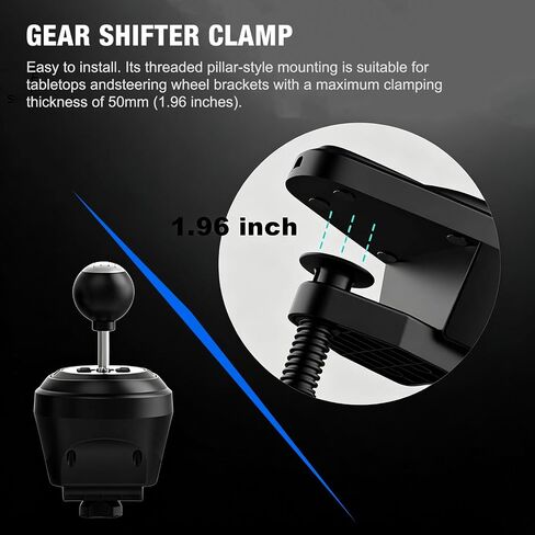 PXN A7 H-Pattern Gear Shifter for Sim Racing, 6+R Gaming Shifter | 6-Speed + Reverse, 3 Detachable Cables, High/Low Gear & Parking Brake Button, Universal USB/RJ11/DIN Compatibility in Saudi Arabia