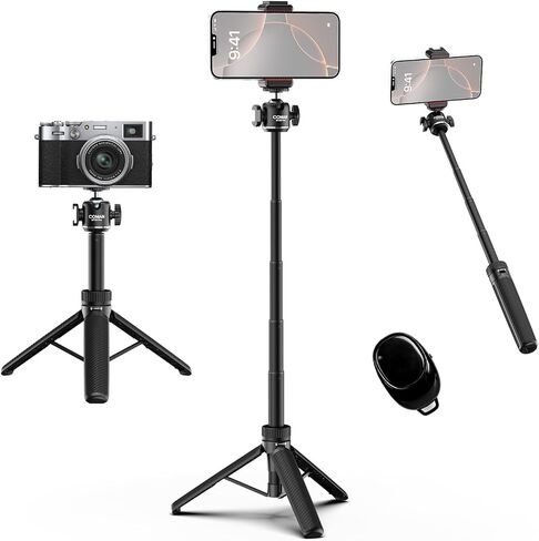 COMAN Selfie Stick for iPhone, 24" Phone Tripod with Remote 360° Ball Head, Portable Stand for Cell Phone iPhone 17/16/15/14/13/12 Pro Max/Android Gopro in Saudi Arabia