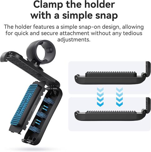 Selfie Stick Holder for Insta360/DJI/GoPro Quick Storage Holder Selfie Stick Portable Storage Adapter Action Camera Accessories with 360° Angle Adjustment in Saudi Arabia