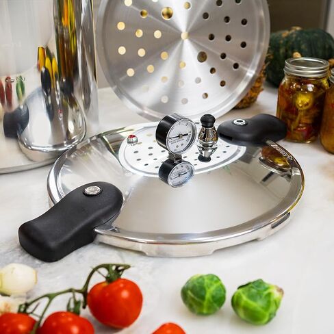 Barton Pressure Canner Release Valve Aluminum Canning Pot Cooker Pot Stove Top with Pressure Gauge Instant Fast Cooking Pot Stewing Locking System (22 Quarts) Meat, Poultry & Vegetables in Saudi Arabia