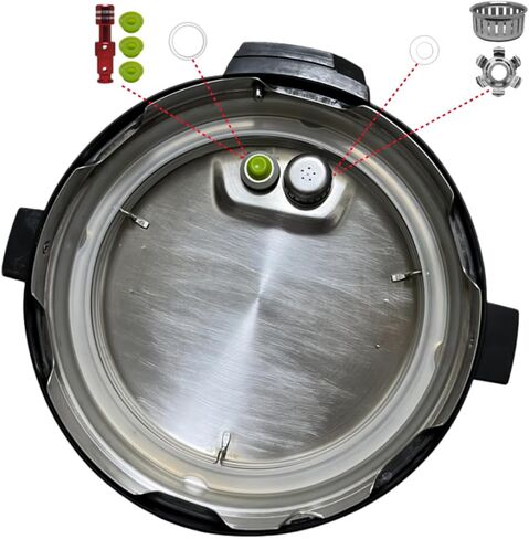 Pressure Cooker Replacement Parts for Farberware 6QT WM-CS6004W | Compatible With Insignia 6 Quart Include Pressure Release Valve Sealing Ring and Anti-Block Shield in Saudi Arabia