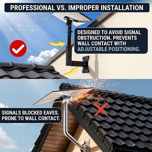 Adjustable Wall Mount Compatible with Starlink Gen 3, Telescoping Support Arm, Rustproof & Weatherproof, Easy Installation for Wood & Concrete Walls in Saudi Arabia
