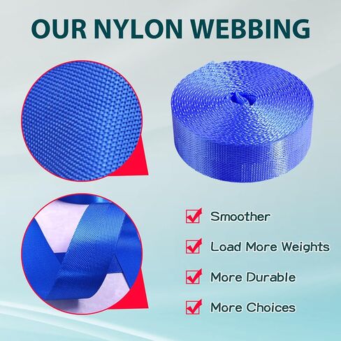 Nylon Webbing 1 inch 1.5 inch 2 inch Webbing Nylon Strap Backpack Straps Belt, 10 25 50 3.3 Yards Webbing in Saudi Arabia