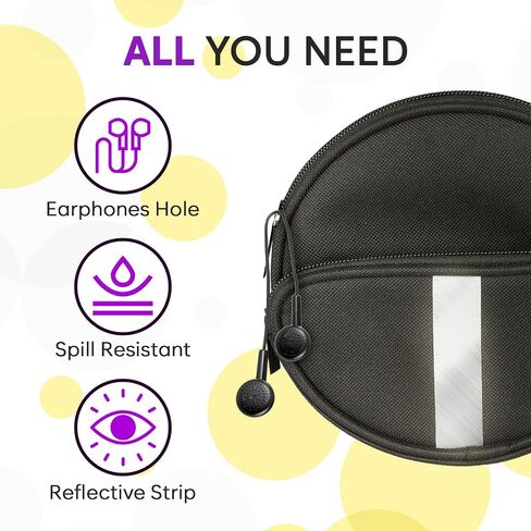 KLIM Portable CD Player Case, Waterproof Portable CD Player Carrying Case, Adjustable Strap, Suitcase with 3 Compartments in Saudi Arabia