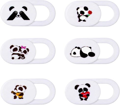 Camera Cover Slide Cute Panda Pattern Webcam Cover Slide, Ultra Thin Front Camera Covers for Phone Laptop Protect Your Privacy and Security with Strong Adhesive in Saudi Arabia