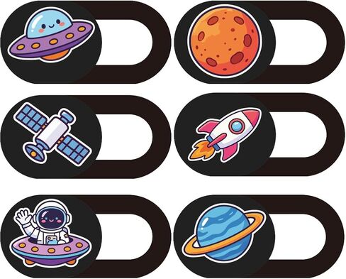 6Pcs 6 Styles Laptop Camera Cover Slide Bee Design 0.03 Inch Ultra Thin Webcam Cover Slider for Mini PC Phone Desktop Tablets Plastic Durable Privacy Protectors for Home Office Work Use in Saudi Arabia