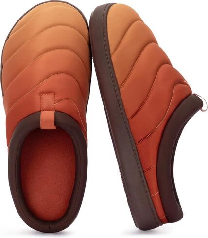 Men's Indoor Outdoor Slip On Campmate Slippers Memory Foam – Slide-in House Shoes, Cool Summer Puffer Camping Clog, Machine Washable, Rubber Sole, Velvet Lining, Easy Care Comfort for Men (Gifts) in Saudi Arabia