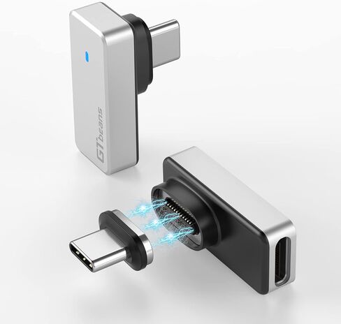 USB C Magnetic Adapter 24Pin (2 Pack), 40Gbps PD 240W Type C Connector | Right Angle, USB 4.0 Data Transfer & 8K 60Hz Video Output for Steam Deck, MacBook Pro/Air, Phones, for iPhone 17/16/15 in Saudi Arabia