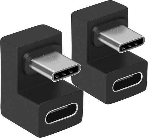 USB C 180 Degree Angled Adapter, U Shape USB C 3.1 Male to Female Type-C Angled High-Speed Data Transfer Connector Compatible for Samsung, MacBook and More in Saudi Arabia