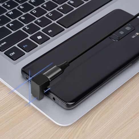 USB C 180 Degree Angled Adapter, U Shape USB C 3.1 Male to Female Type-C Angled High-Speed Data Transfer Connector Compatible for Samsung, MacBook and More in Saudi Arabia
