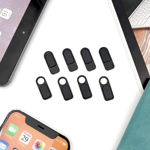 شريحة غطاء كاميرا ويب رفيعة للغاية، 8 أغطية خصوصية للكاميرا لأجهزة MacBook وiMac وiPad وiPhone 6/7/8 Plus والكمبيوتر المحمول والكمبيوتر الشخصي والكمبيوتر اللوحي والأجهزة الذكية ﻿ in Kuwait