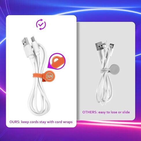 Cable Cord Organizer Magnetic Cord Organizers Twist Ties Magnet Clips Cord Wrap Keepers For Charging Cord Headphone Cord Holder Silicone Cable Strap Appliance Fridge Bookmark Whiteboard Keychain 5PACK in Saudi Arabia