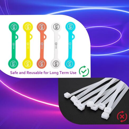 Cable Cord Organizer Magnetic Cord Organizers Twist Ties Magnet Clips Cord Wrap Keepers For Charging Cord Headphone Cord Holder Silicone Cable Strap Appliance Fridge Bookmark Whiteboard Keychain 5PACK in Saudi Arabia